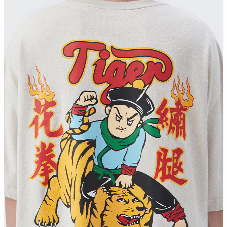 New Summer Fashion Brand Leather Printed T-shirt