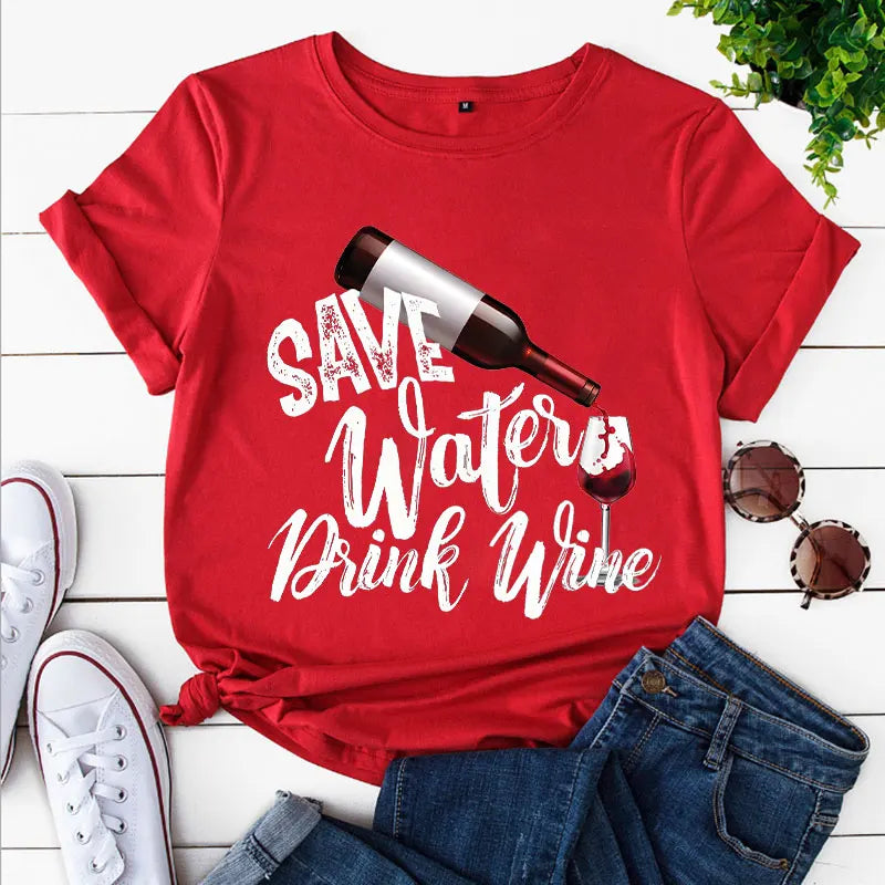 Save Water Drink Wine