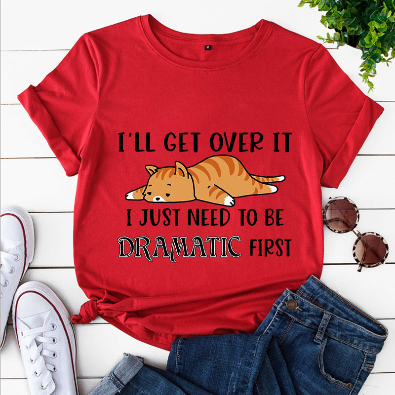 Dramatic Funny Kittens Cartoon T-Shirt