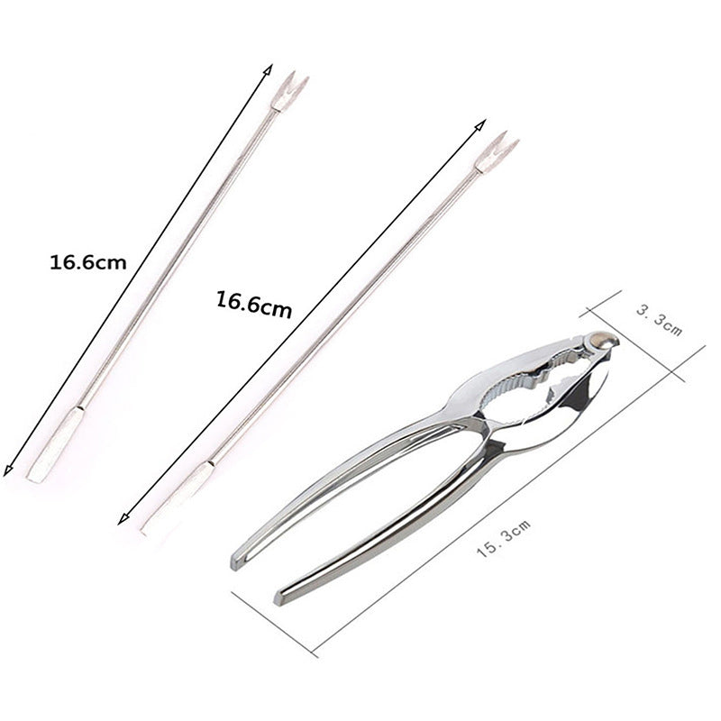 Crab Eating Tool Set Walnut Cracker Nut Pliers Zinc Alloy Clip